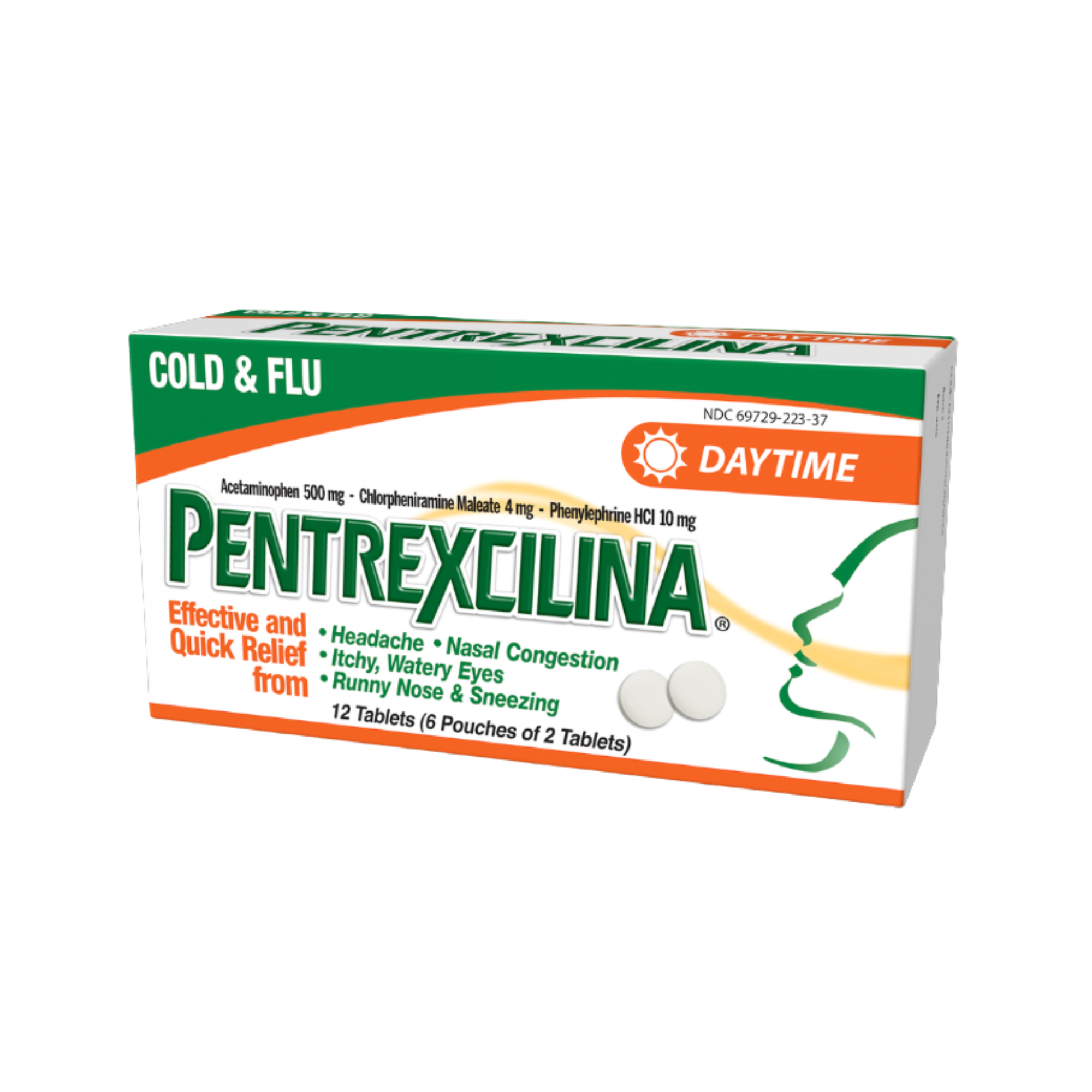 Pentrexcilina Daytime Tabletas Antigripales 12 Pzas