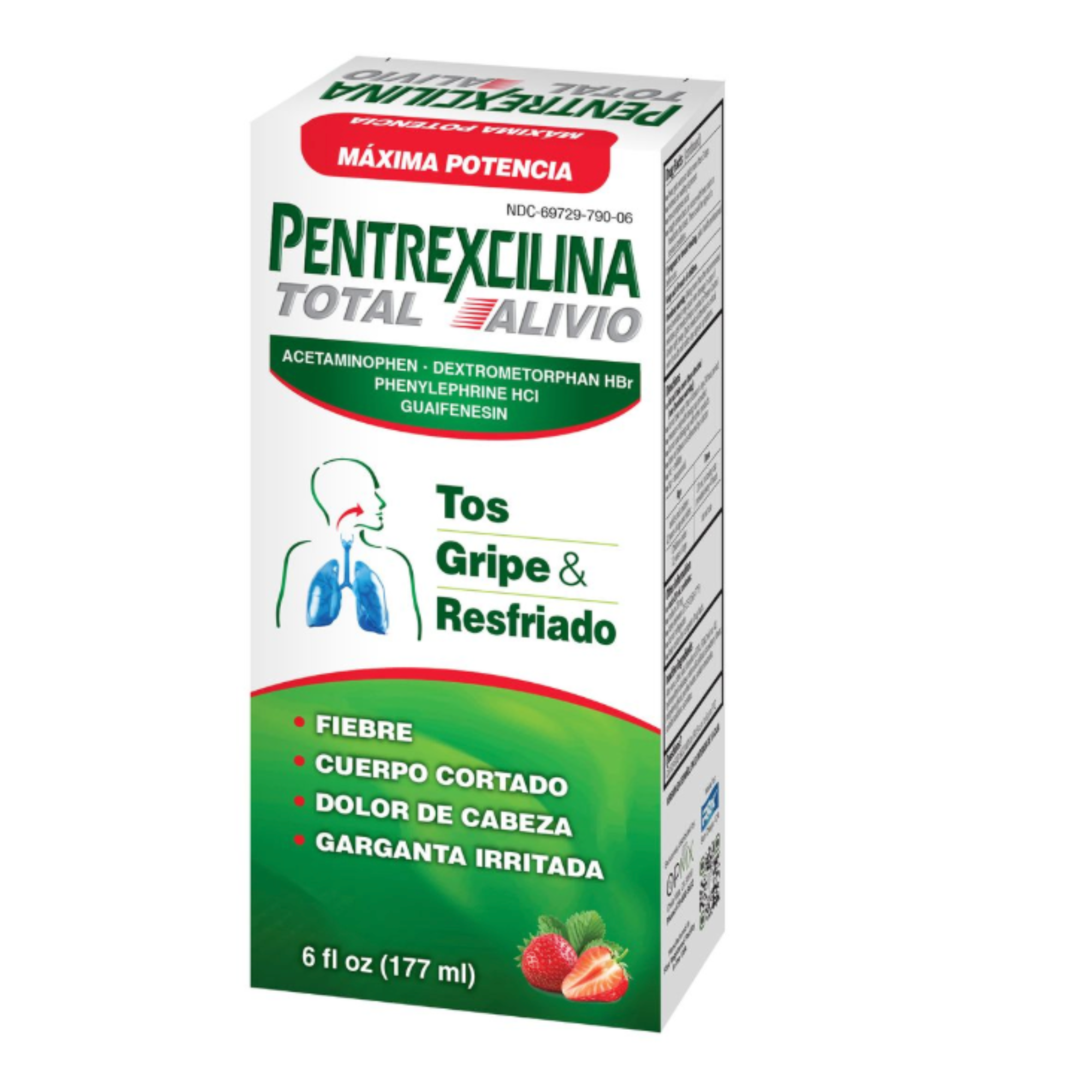 Pentrexcilina Total Alivio Jarabe Tos, Gripe y Resfriado 177 ml