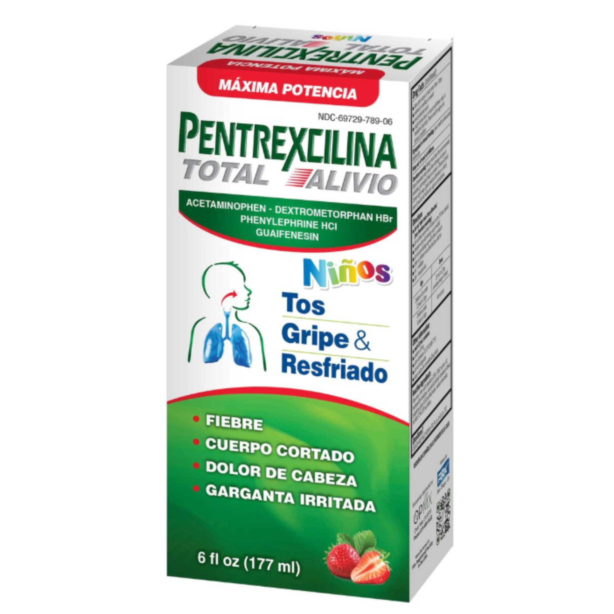 Pentrexcilina Total Alivio Niños Jarabe Tos, Gripe y Resfriado 177 ml
