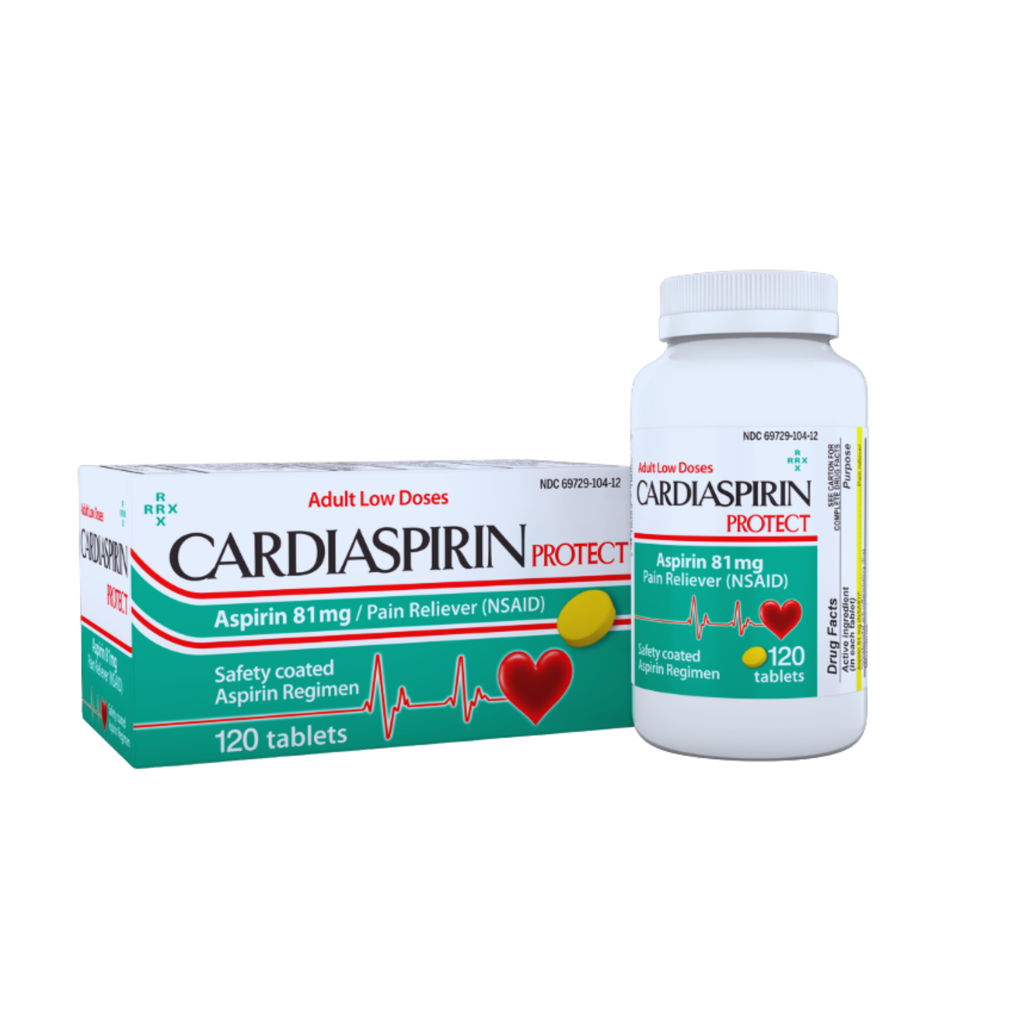 Cardiaspirin Protect Aspirina 81 mg Recubierta 120 Tabletas