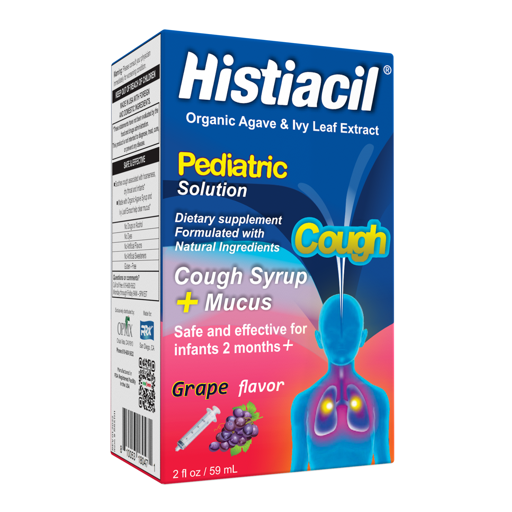 Histiacil Baby Cough Syrup+Mucus 2fl oz (59ml)